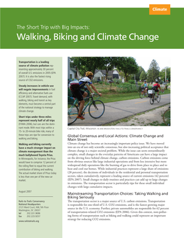 Walking, Biking and Climate Change