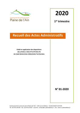 Recueil Des Actes Administratifs