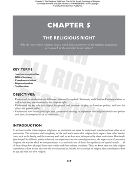 Chapter 5 the Religious Right