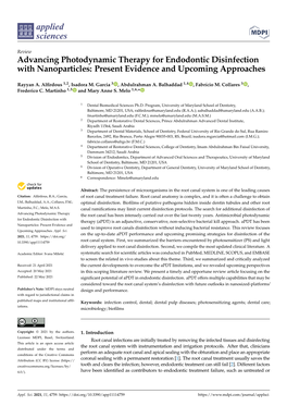 Advancing Photodynamic Therapy for Endodontic Disinfection with Nanoparticles: Present Evidence and Upcoming Approaches