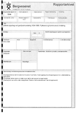 Page 1 Rapportarkivet Bergvesenet Postboks 3021. N-7441 Trondheim