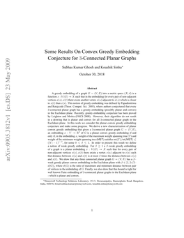 Some Results on Convex Greedy Embedding Conjecture for 3