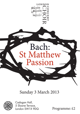 Bach: St Matthew Passion