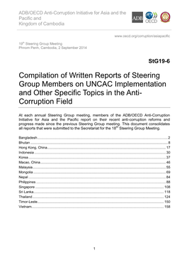 Compilation of Members' Written Reports