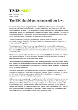 The BBC Should Get Its Tanks Off Our Lawn