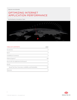 Optimizing Internet Application Performance