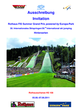 Ausschreibung Invitation