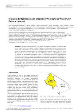 Integrated Information and Prediction Web Service Waterpuck General Concept