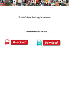 Posb Online Banking Statement