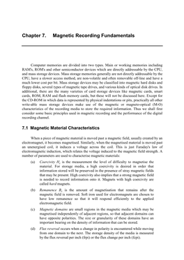 Chapter 7. Magnetic Recording Fundamentals