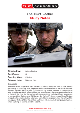 Hurt Locker Study Notes