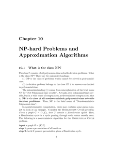 NP-Hard Problems and Approximation Algorithms