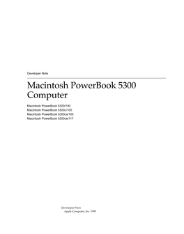 Powerbook 5300 Computer