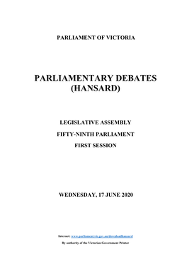 Parliamentary Debates (Hansard)