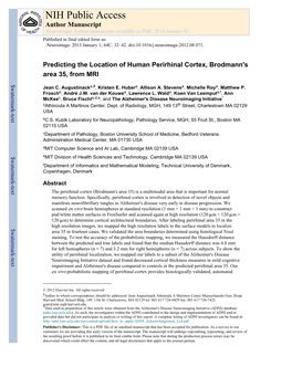 NIH Public Access Author Manuscript Neuroimage