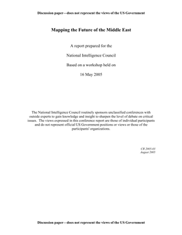 2005: Mapping the Future of the Middle East