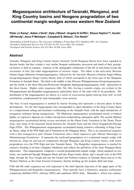 Megasequence Architecture of Taranaki, Wanganui, and King Country Basins and Neogene Progradation of Two Continental Margin Wedges Across Western New Zealand