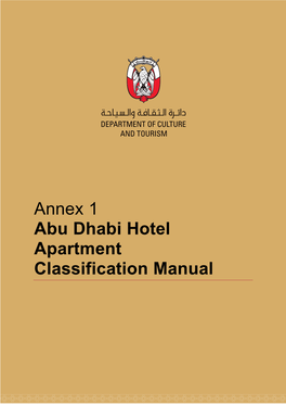 Hotel Apartment Classification System Manual