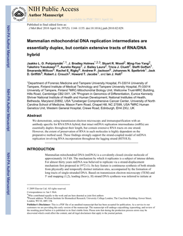 NIH Public Access Author Manuscript J Mol Biol