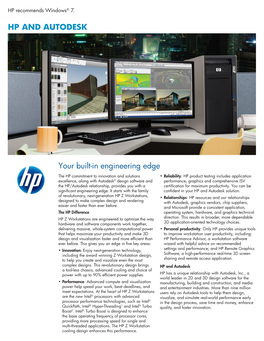 Your Built-In Engineering Edge HP and AUTODESK