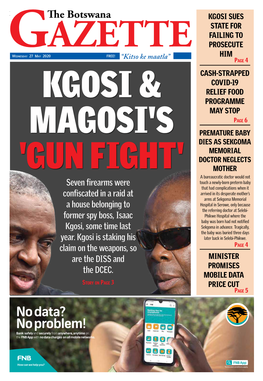 Kgosi Sues State for Failing to Prosecute