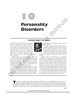 Personality Disorders