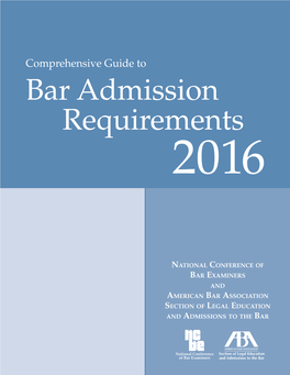 US Guide to Bar Admission Requirements, 2016
