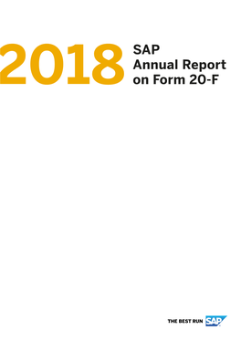 SAP Annual Report on Form 20-F 2018