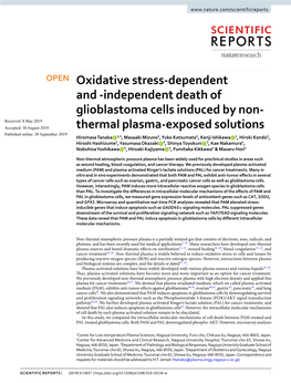 Oxidative Stress-Dependent
