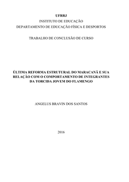 Ufrrj Instituto De Educação Departamento De Educação Física E Desportos