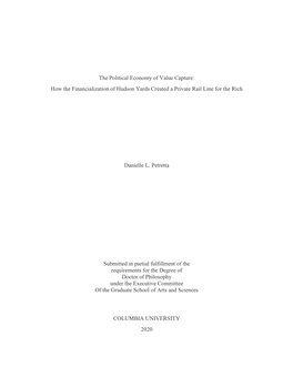 The Political Economy of Value Capture: How the Financialization of Hudson Yards Created a Private Rail Line for the Rich