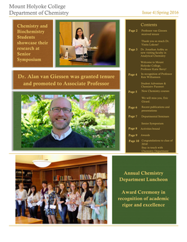 Chemistry Newsletter 2016