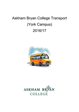 Askham Bryan College Transport (York Campus) 2016/17