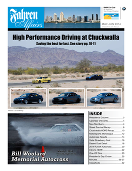 High Performance Driving at Chuckwalla Saving the Best for Last