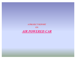 Air Powered Car Abstract