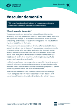 Vascular Dementia