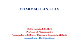 Pharmacokinetics