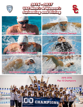 2016 - 2017 USC Men’S & Women’S Swimming and Diving
