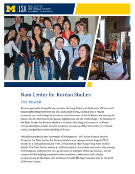 Nam Center for Korean Studies