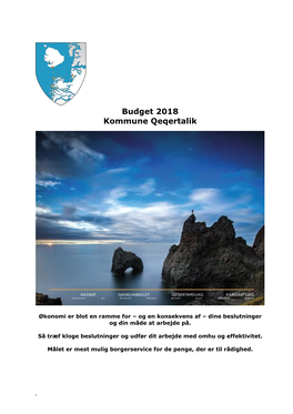 Kommune Qeqertalik, Budget 2018