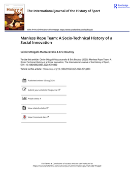 Manless Rope Team: a Socio-Technical History of a Social Innovation