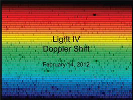 Light IV Doppler Shift