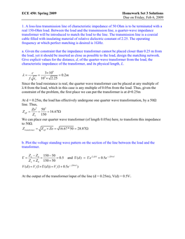 ECE 450: Spring 2009 Homework Set 3 Solutions Due on Friday, Feb 6, 2009