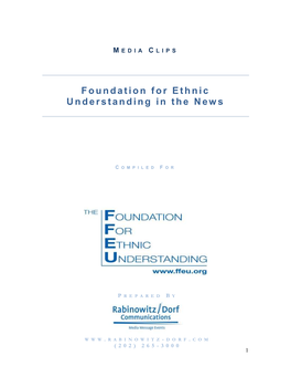 Foundation for Ethnic Understanding in the News