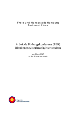 4. Lokale Bildungskonferenz (LBK) Blankenese/Iserbrook/Nienstedten