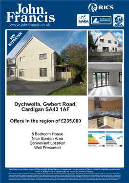 Dychwelfa, Gwbert Road, Cardigan SA43 1AF