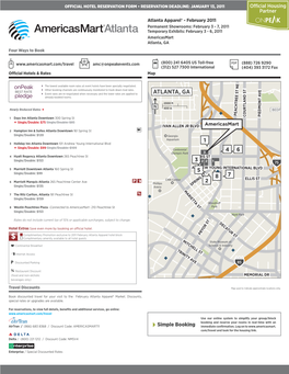 Official Hotel Reservation Form for Atlanta Apparel