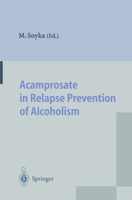 Of Alcoholism Springer Berlin Heidelberg New York Barcelona Budapest Hong Kong London Milan Paris Santa Clara Singapore Tokyo M