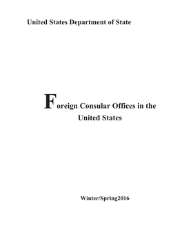 Foreign Consular Offices in the United States