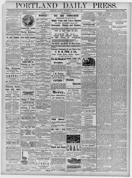 Portland Daily Press: February 4, 1878